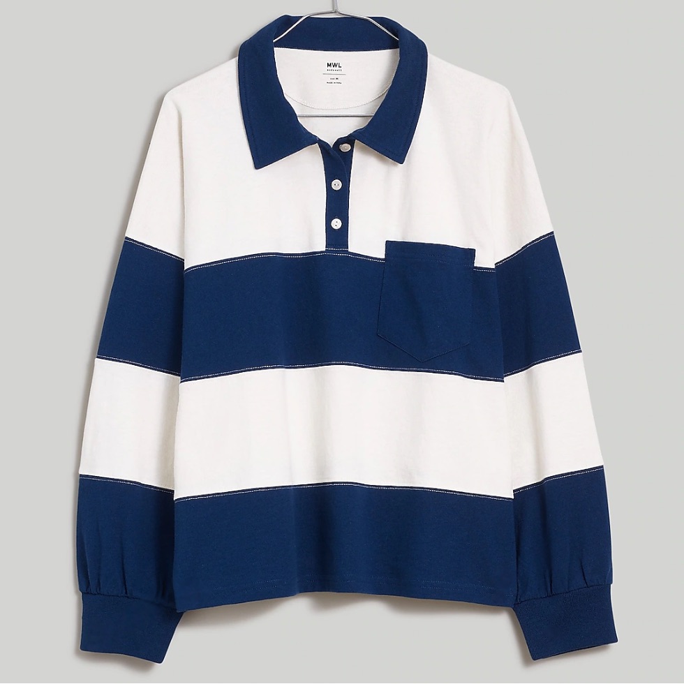 Madewell Striped Rugby Polo Shirt